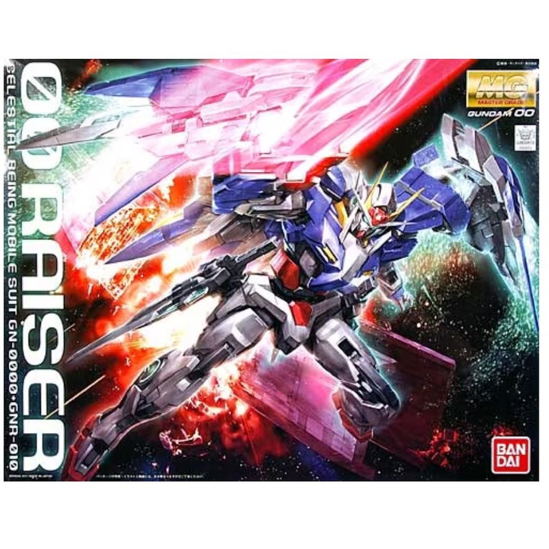 Bandai MG 1/100 00 Celestial Being Mobile Suit GN-0000+GNR-010 Raiser "Gundam 00"