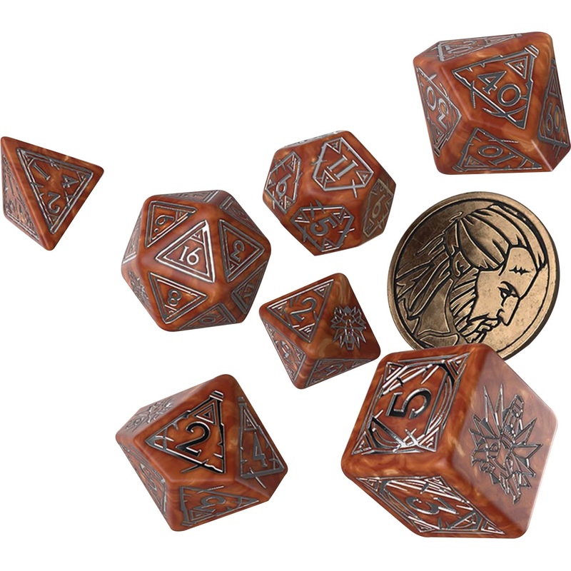 The Witcher Dice Set: Geralt - The Monster Slayer (7 + coin)