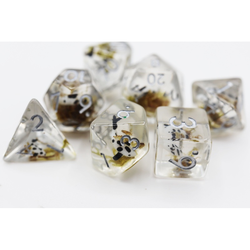 Black Koi Fish RPG Dice Set