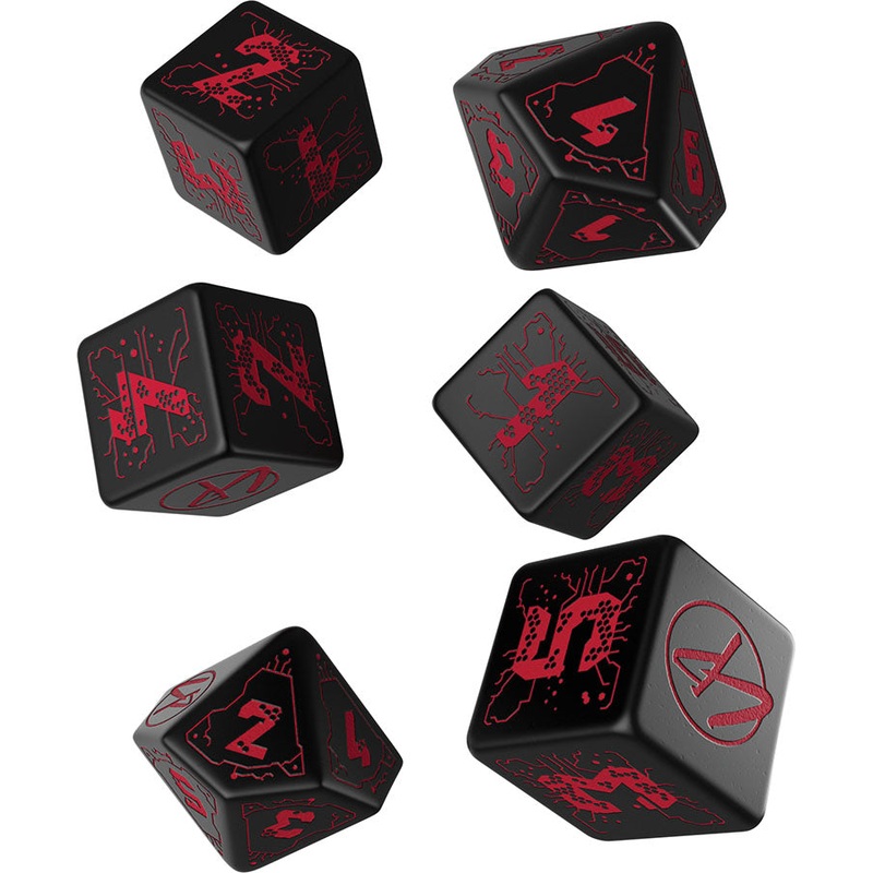 Cyberpunk RPG Red Essential Dice Set