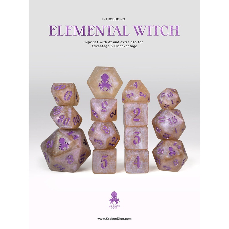 Kraken Dice 14pc Shimmer Dice Set