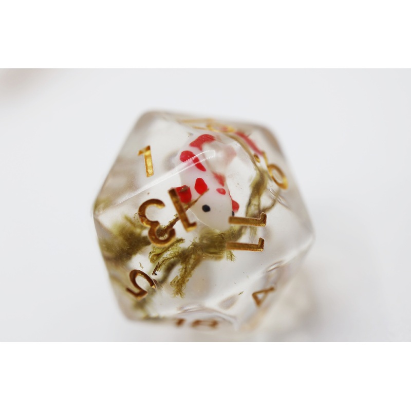 Red Koi Fish RPG Dice Set
