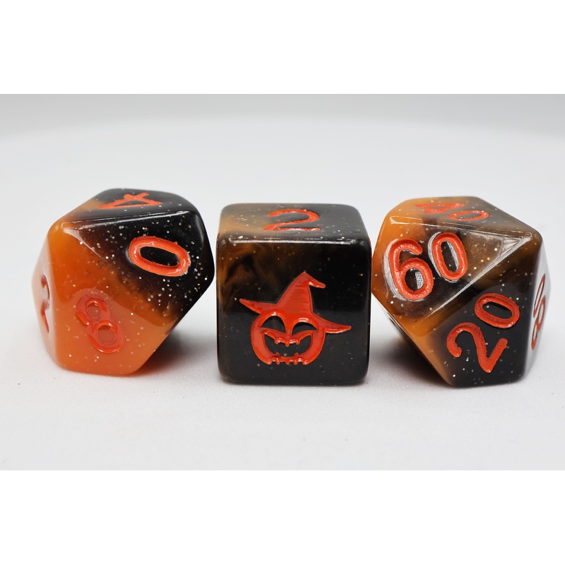 Halloween Pumpkin RPG Dice Set