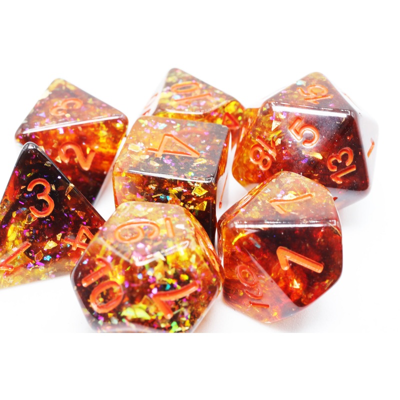 Pumpkin Light RPG Dice Set