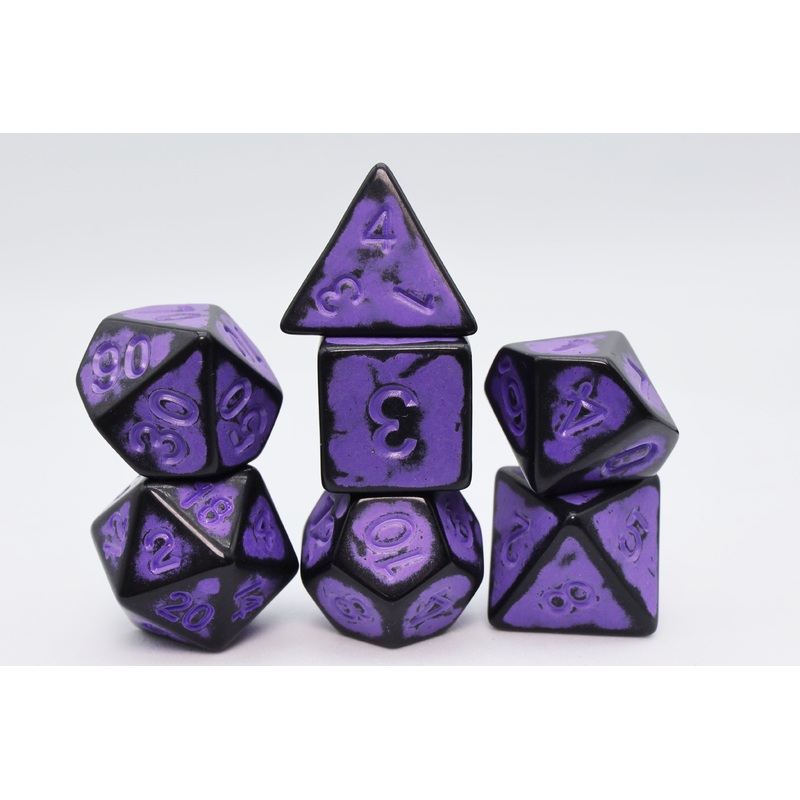Timeworn Purple RPG Dice Set
