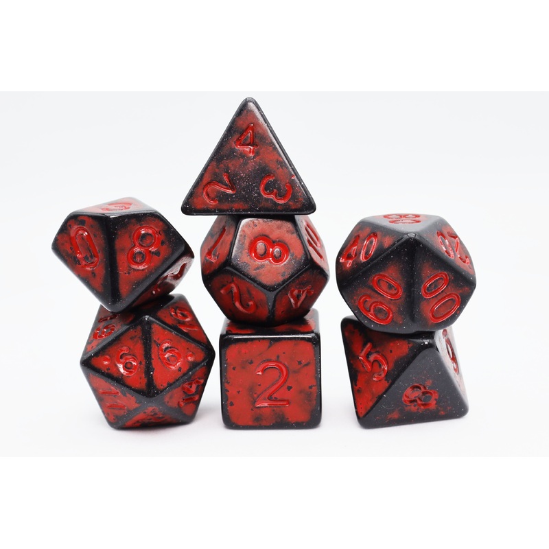 Timeworn Red RPG Dice Set