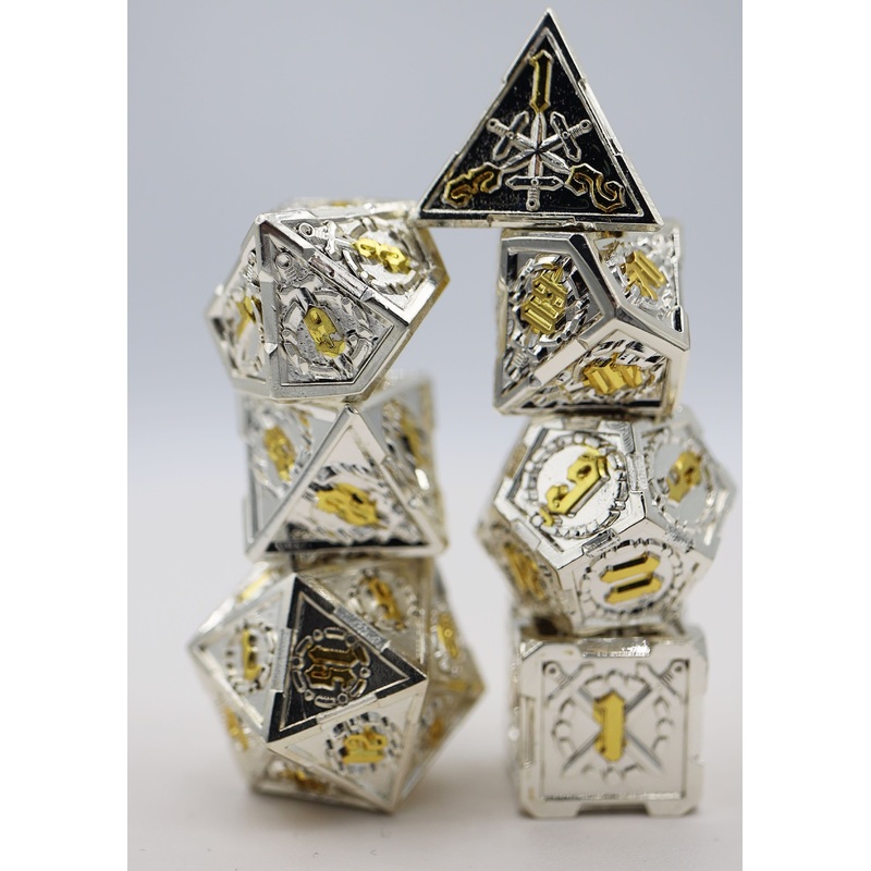 Crossed Swords: Holy Sword - Metal RPG Dice Set