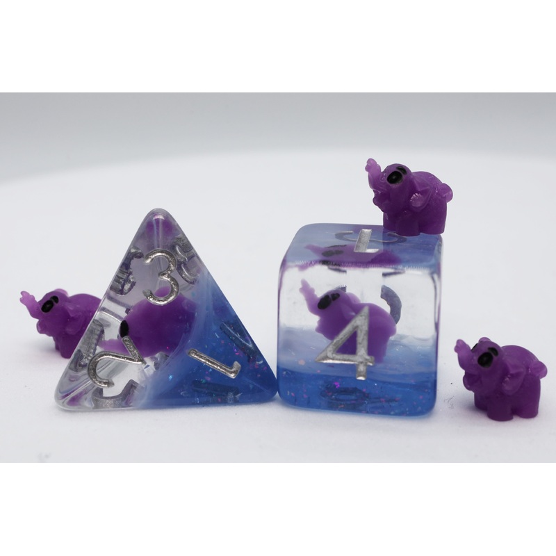 Purple Elephant RPG Dice Set