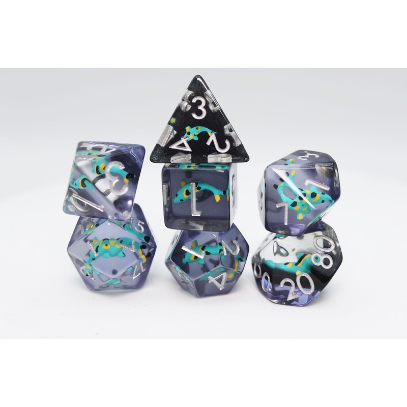 Turquoise Koi RPG Dice Set