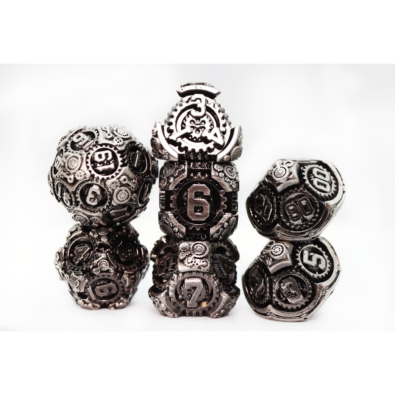 Airship Gears: Fierce Flotilla - Metal RPG Dice Set
