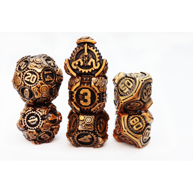 Airship Gears: The Rustbucket - Metal RPG Dice Set