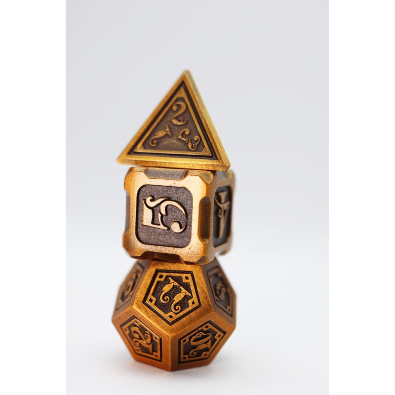 Alchemist Metals: Gold - Metal RPG Dice Set