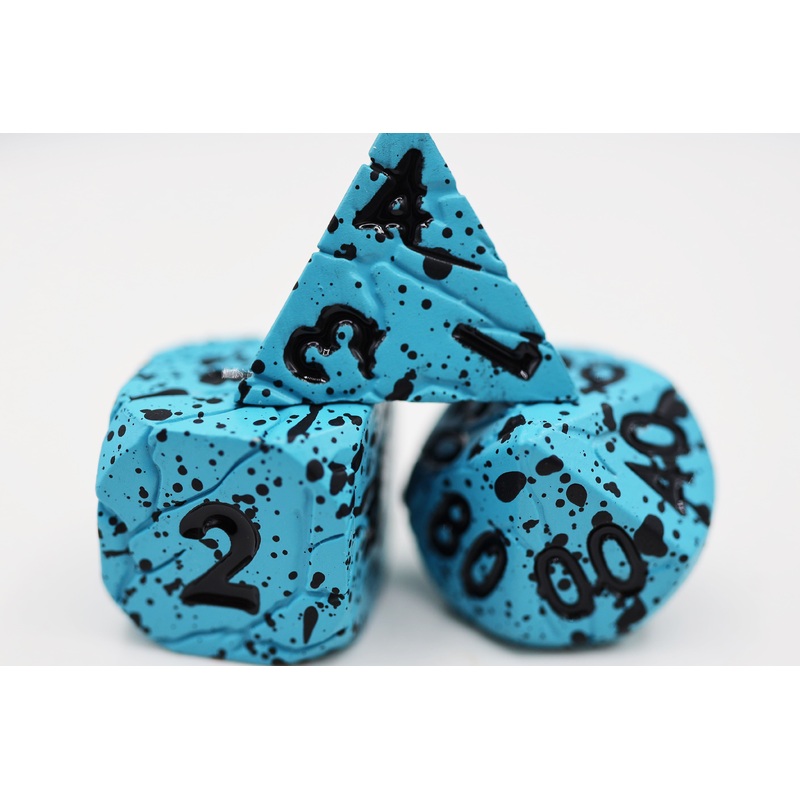 Blue Quarry - Metal RPG Dice Set
