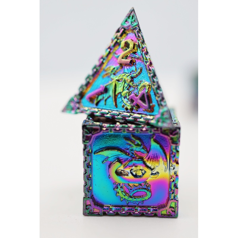 Chained Dragon: Mystic - Metal RPG Dice Set