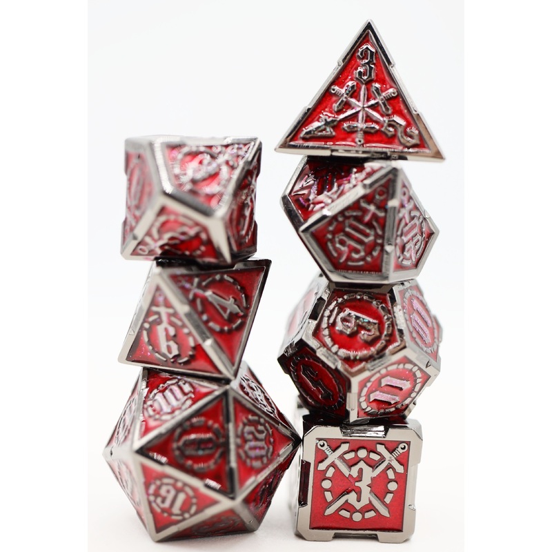 Crossed Swords: Blood Sword - Metal RPG Dice Set