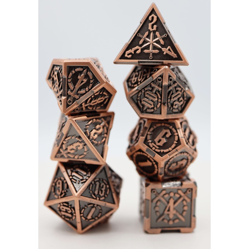 Crossed Swords: King Arthur's Sword - Metal RPG Dice Set
