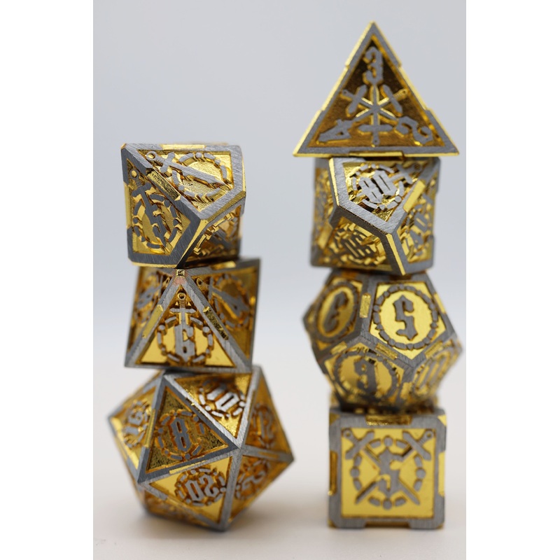 Crossed Swords: King Slayer's Sword - Metal RPG Dice Set