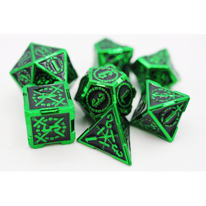 Crossed Swords: Sword of Darkness - Metal RPG Dice Set