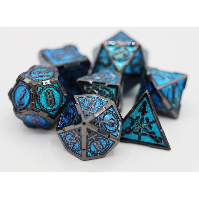 Crossed Swords: Sword of the Deep - Metal RPG Dice Set