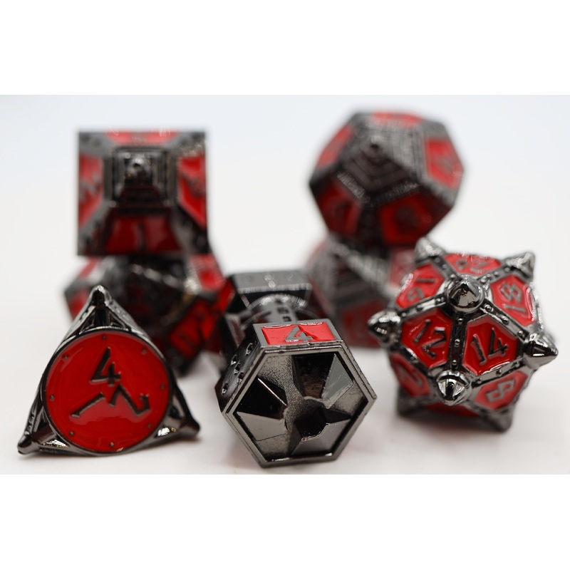 Dice 51: Blood Moon - Metal RPG Dice Set