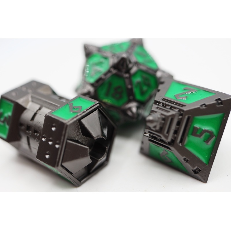 Dice 51: Radioactive Rocket - Metal RPG Dice Set
