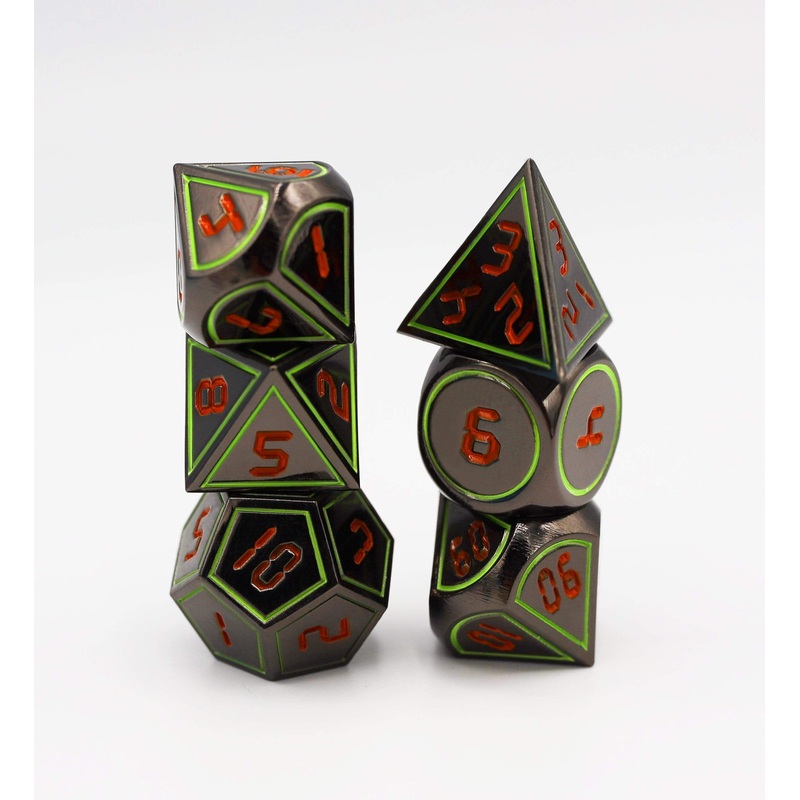 Digital Midnight Metal Lime with Red RPG Set