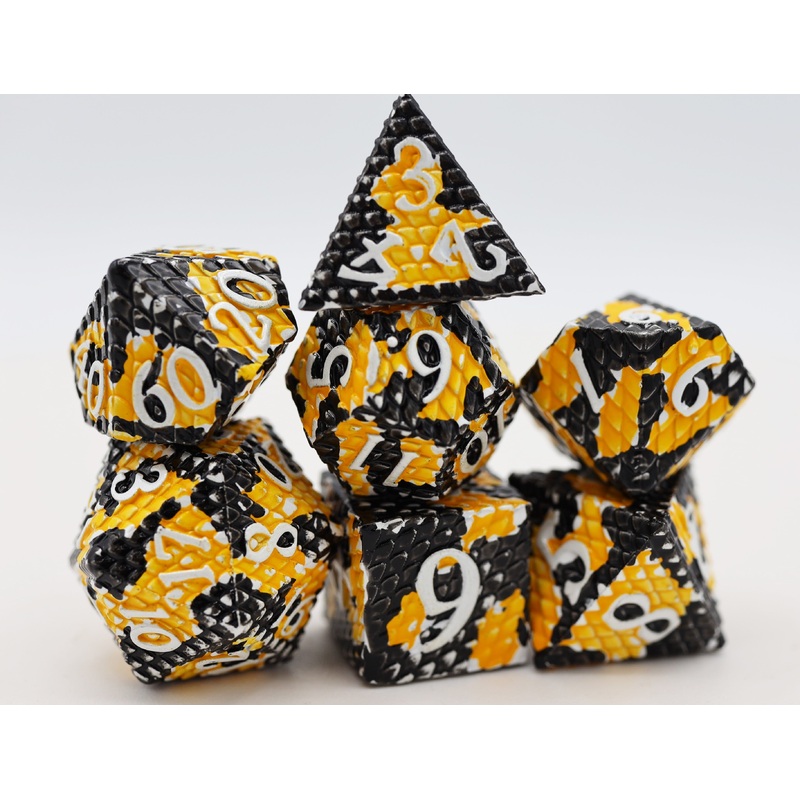 Dragon Scale: Bumblebee - Metal RPG Dice Set