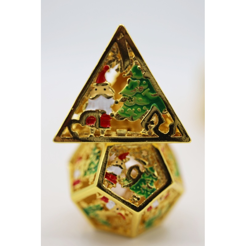 Golden Wonderland - Metal RPG Dice Set
