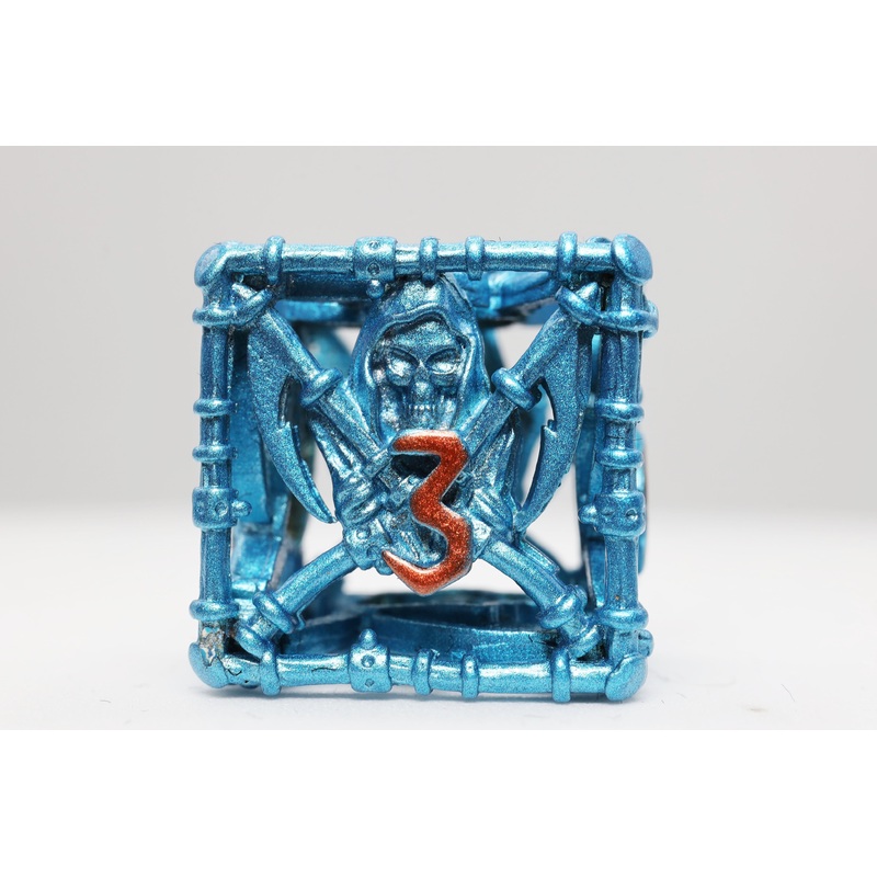 Grim Scythe: Blue - Metal RPG Dice Set