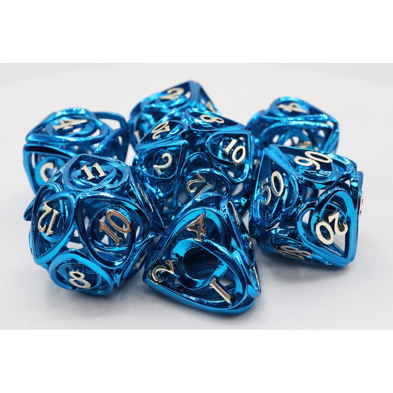 Hollow Hearts: Blue - Metal RPG Dice Set