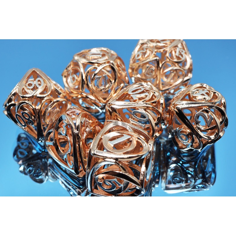 Hollow Hearts: Copper - Metal RPG Dice Set