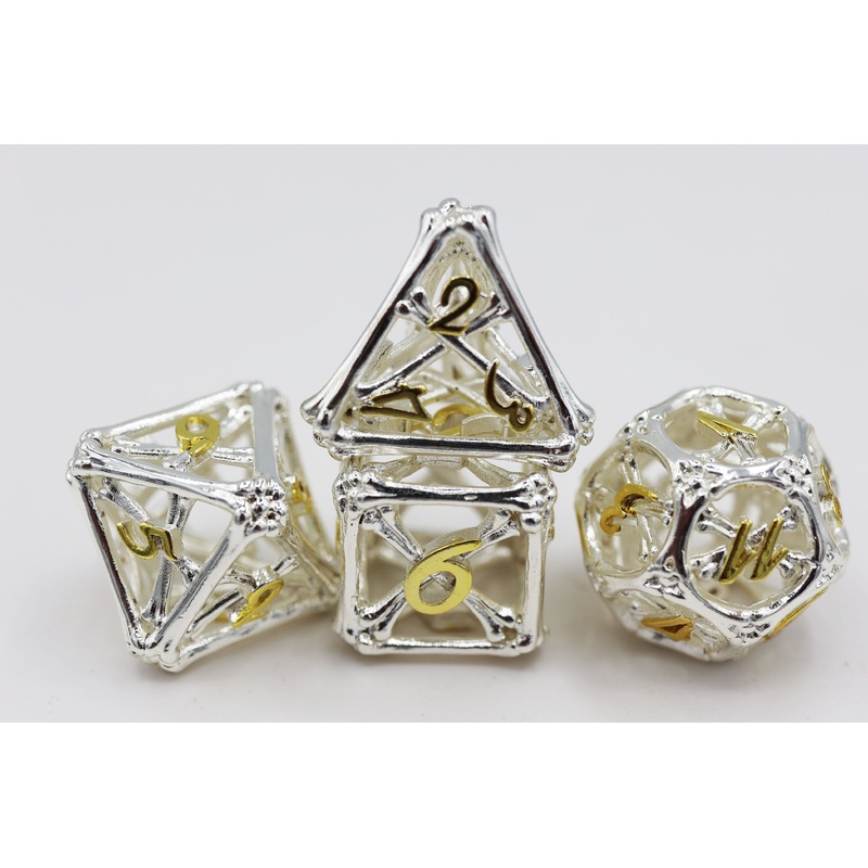 Holy Bones - Hollow Metal RPG Dice Set