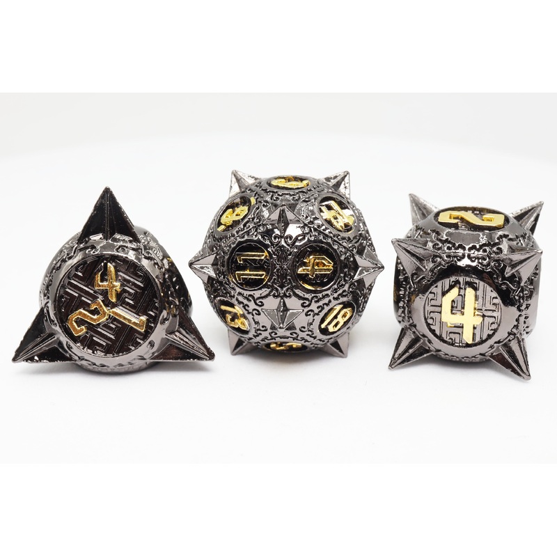 Meteor Storm: Black Hole - Metal RPG Dice Set