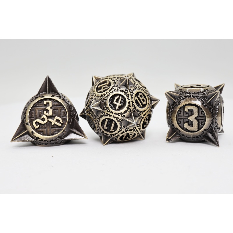 Meteor Storm: Bronze Asteroid - Metal RPG Dice Set