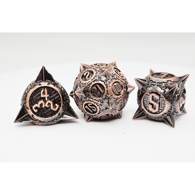 Meteor Storm: Copper Asteroid - Metal RPG Dice Set