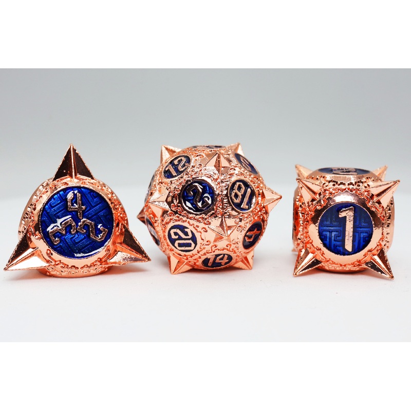 Meteor Storm: Copper-Lit Space - Metal RPG Dice Set