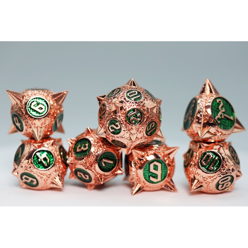 Meteor Storm: Emerald Storm - Metal RPG Dice Set