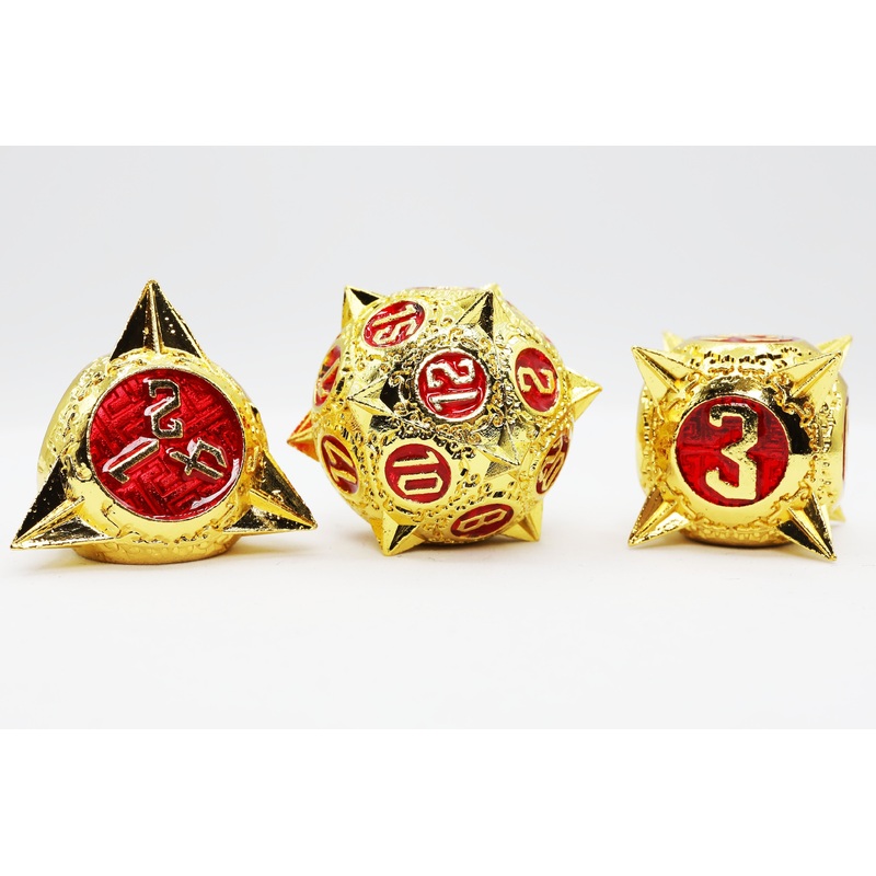 Meteor Storm: Solar Ruby - Metal RPG Dice Set