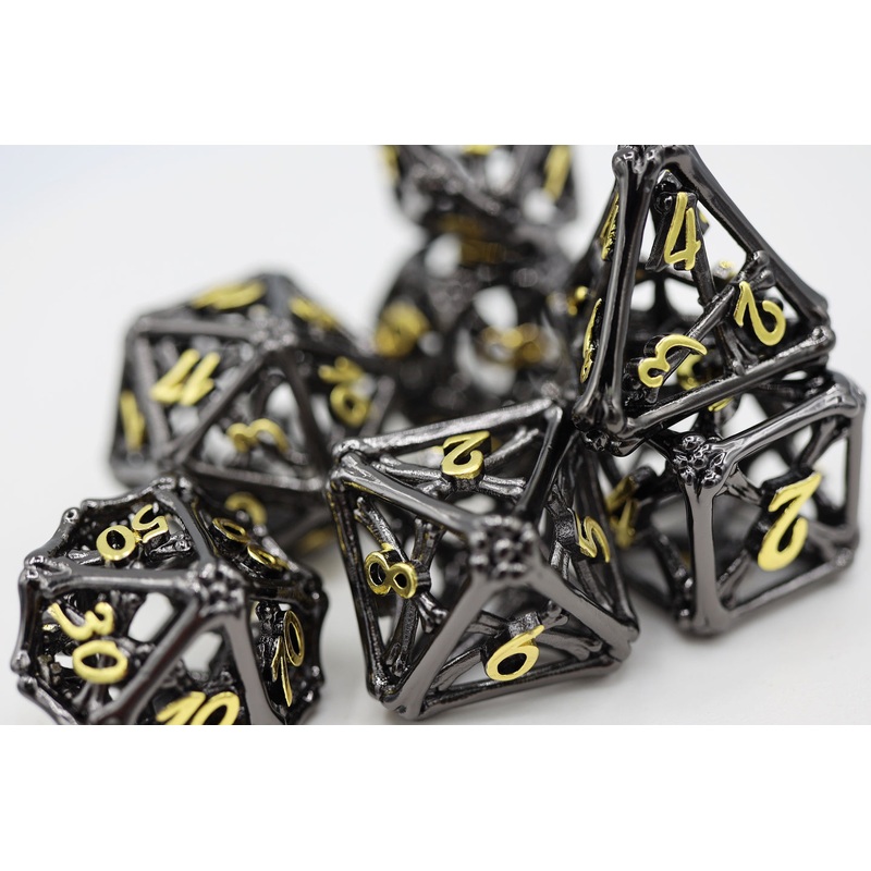 Night Bones - Hollow Metal Dice Set