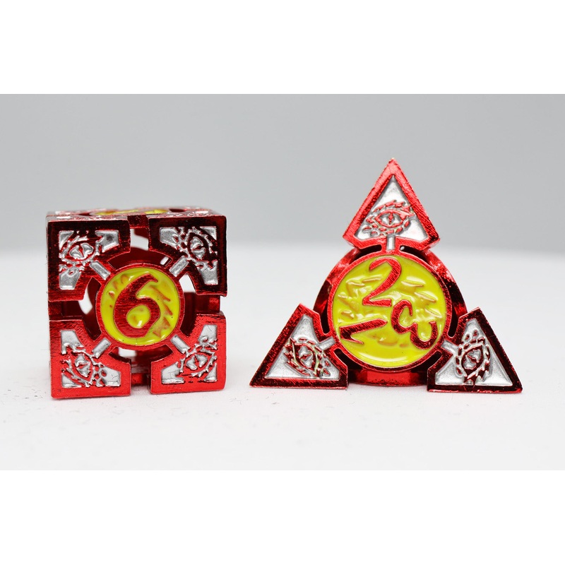 Oculus: Ablaze - Metal RPG Dice Set