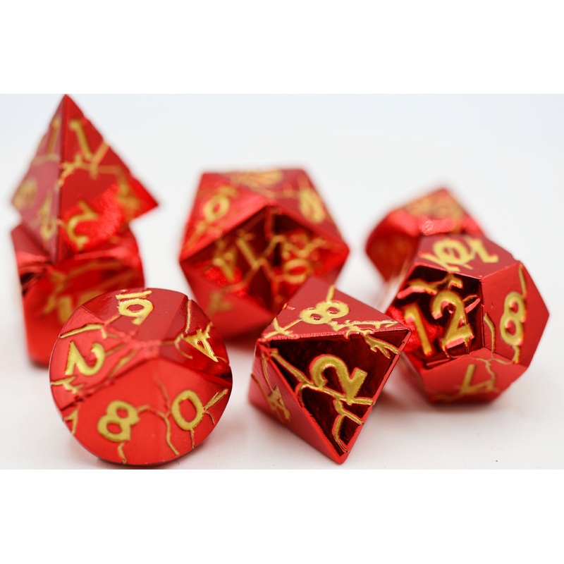 Ruby Quarry - Metal RPG Dice Set
