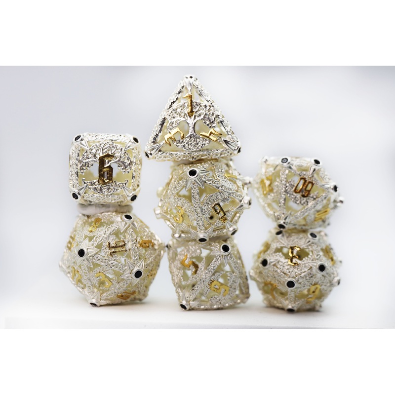 Trees of Virtue: Tree of Mercy - Hollow Metal RPG Dice Set