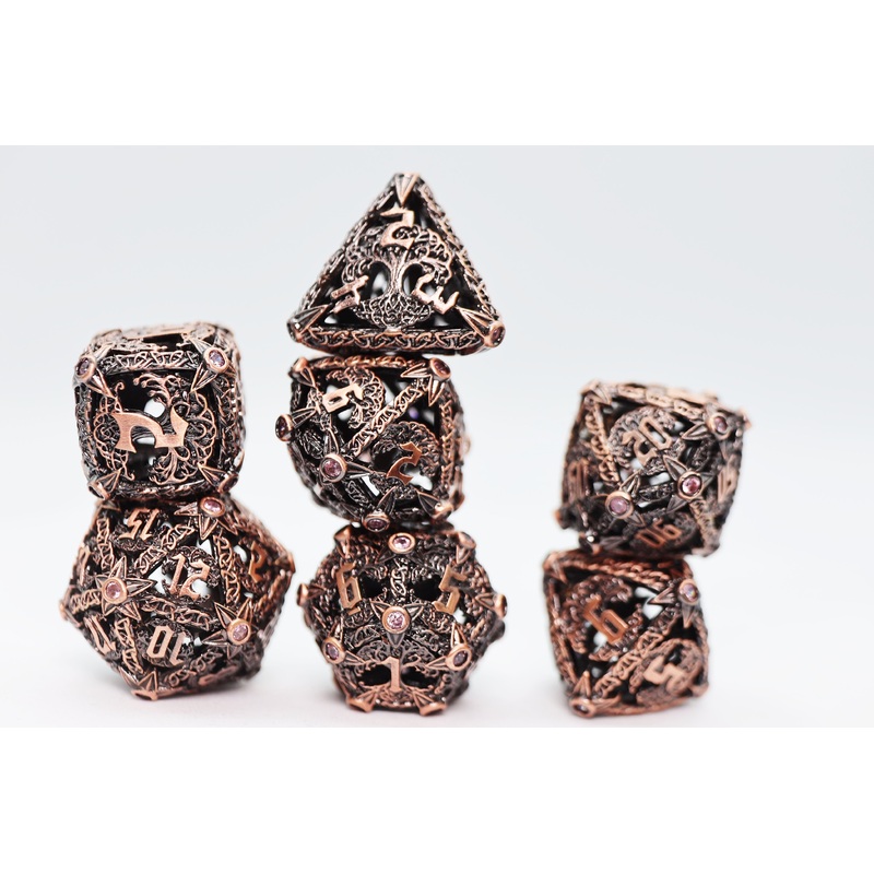 Trees of Virtue: Tree of Tolerance - Hollow Metal RPG Dice Set