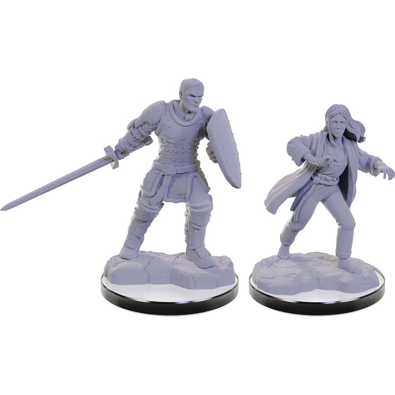Dungeons & Dragons: Nolzur's Marvelous Unpainted Miniatures - W22 Reborn Paladin & Reborn Warlock