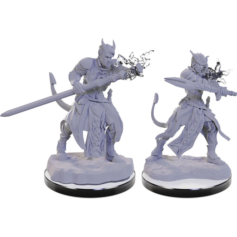 Dungeons & Dragons: Nolzur's Marvelous Unpainted Miniatures - W22 Tiefling Warlocks