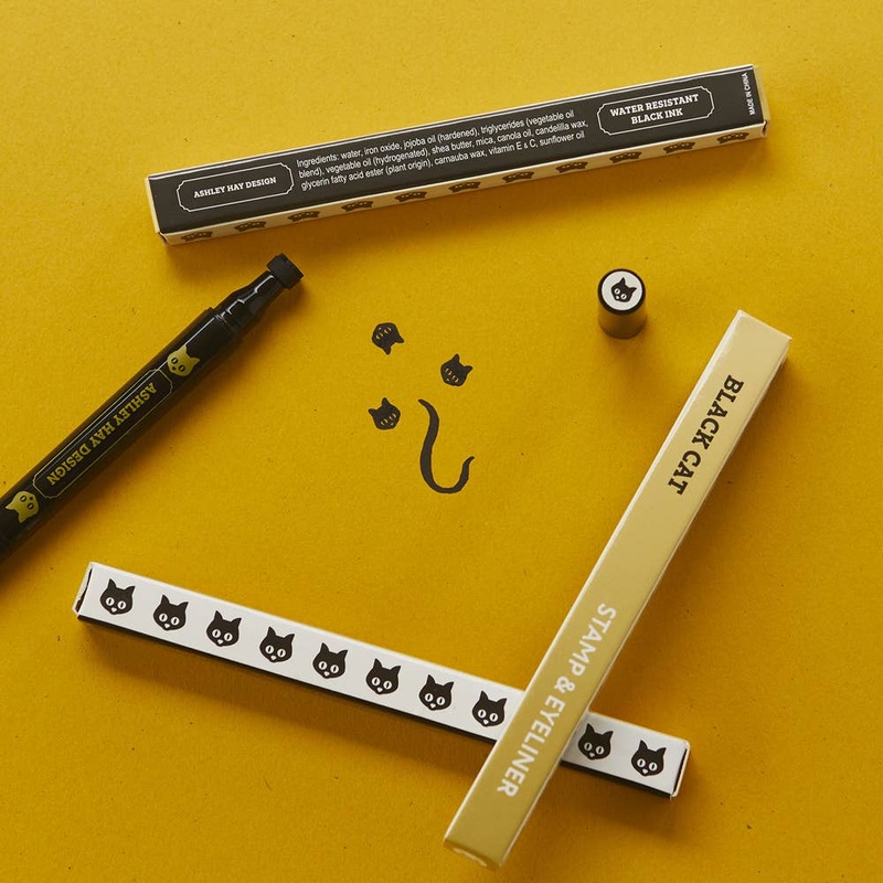 Makeup Cat Stamp and Eyeliner - Ashley Hay Design