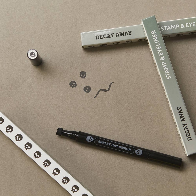 Makeup Skull Stamp and Eyeliner - Ashley Hay Design