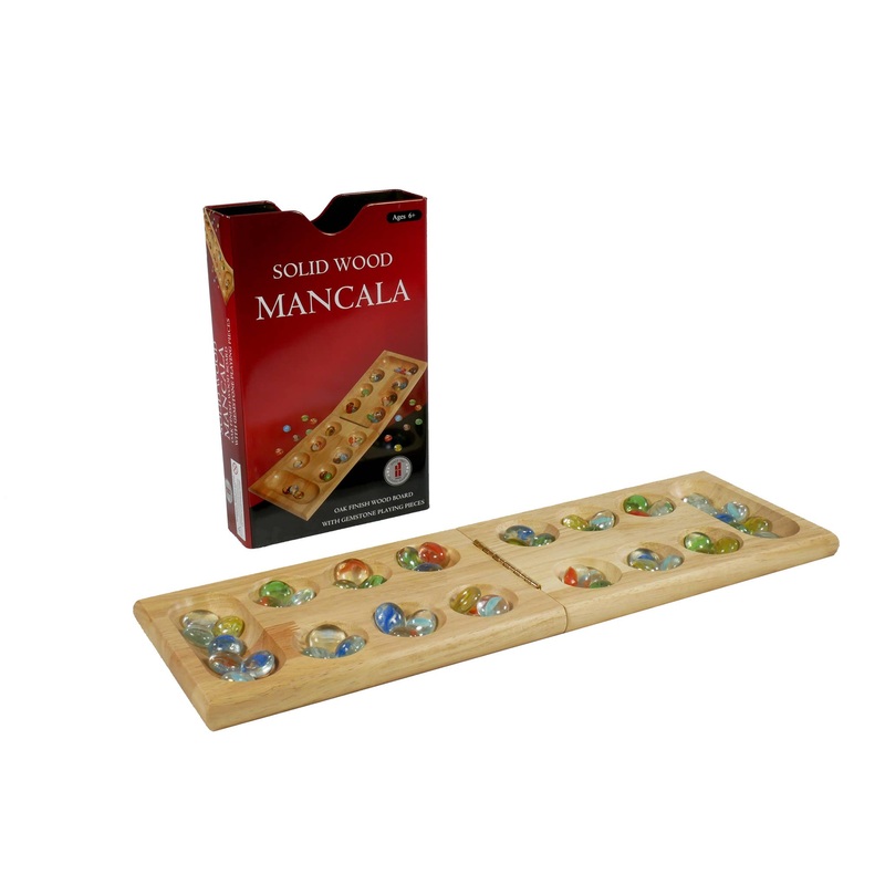 Wood Folding Mancala in Tin Case