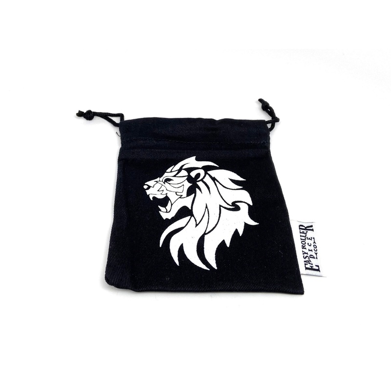 Small Cotton Twill Dice Bag - Lion Design