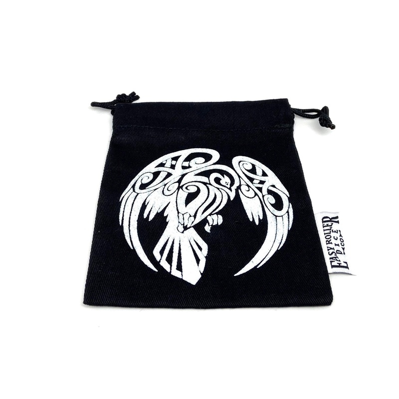 Small Cotton Twill Dice Bag - Raven Design